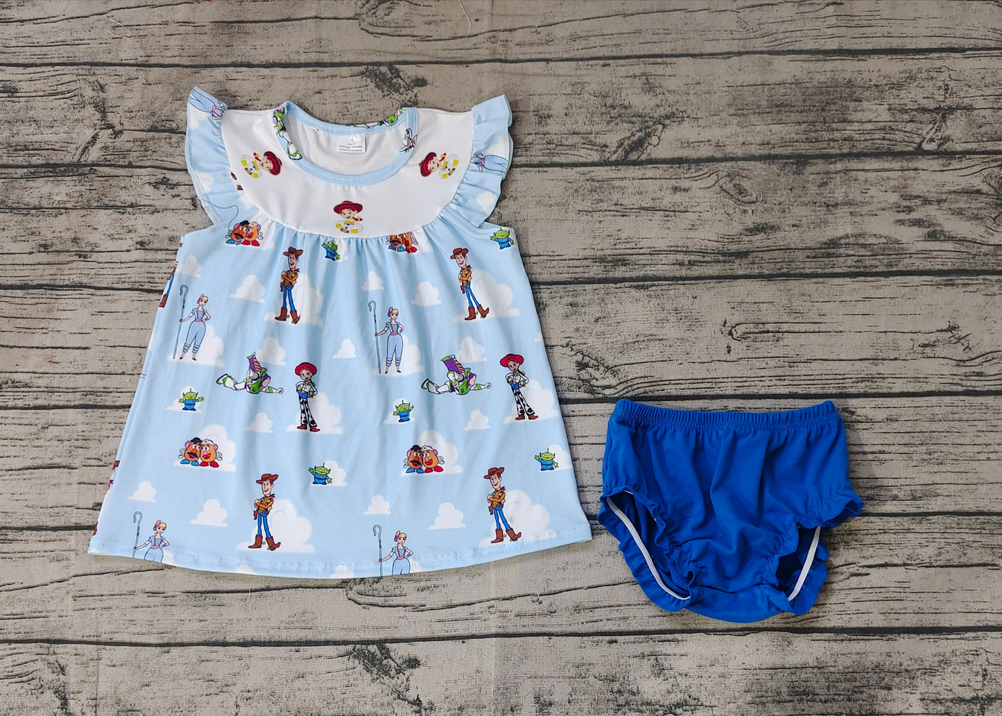 Baby Girls Toy Tunic Top Blue Bummies Clothes Sets