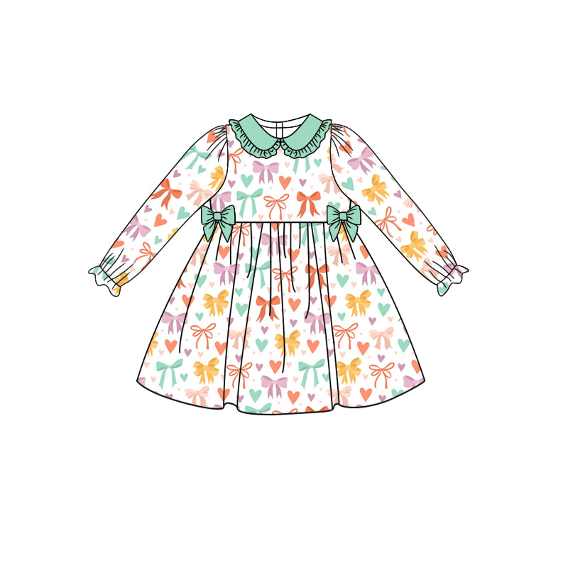 Baby Girls Green Bows Knee Length Dresses preorder