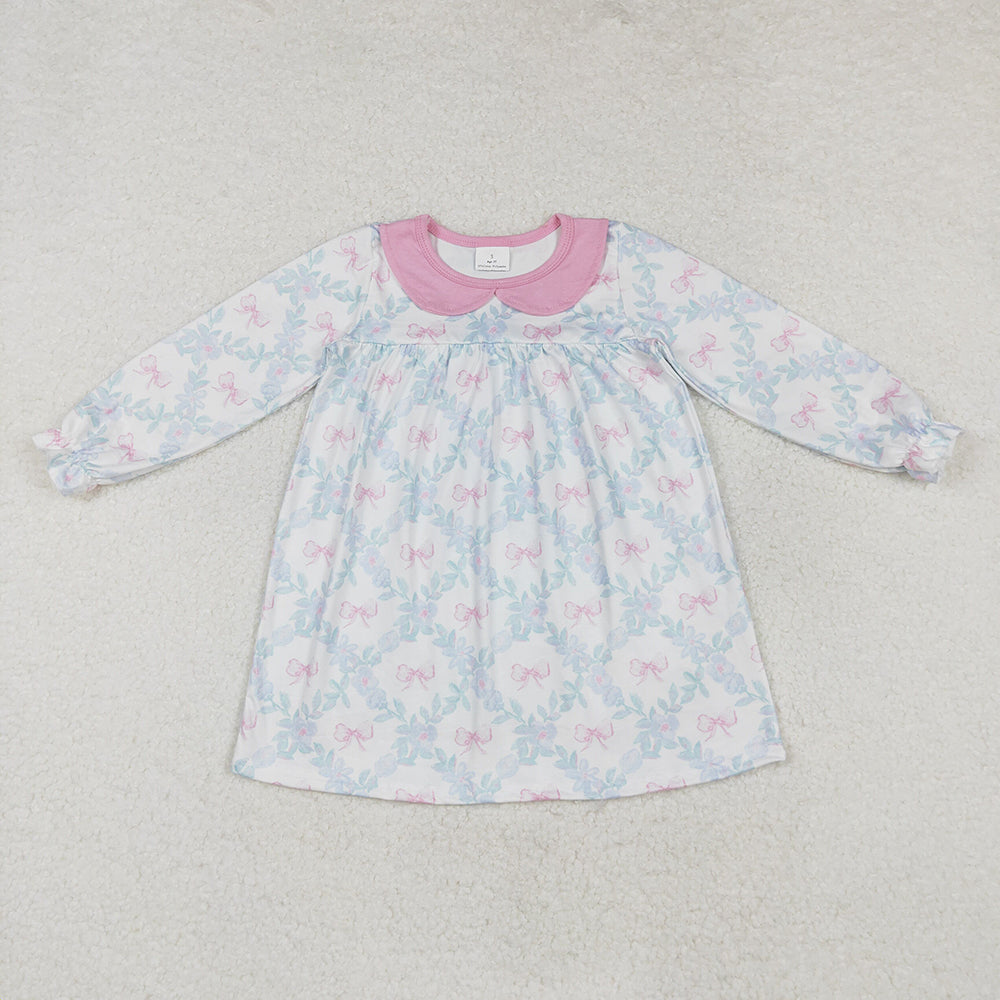 Sibling Baby Girls Flowers Bows Dresses Clothes Sets