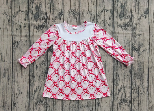 Baby Girls Christmas Red Blows Santa Plaid Knee Length Dresses