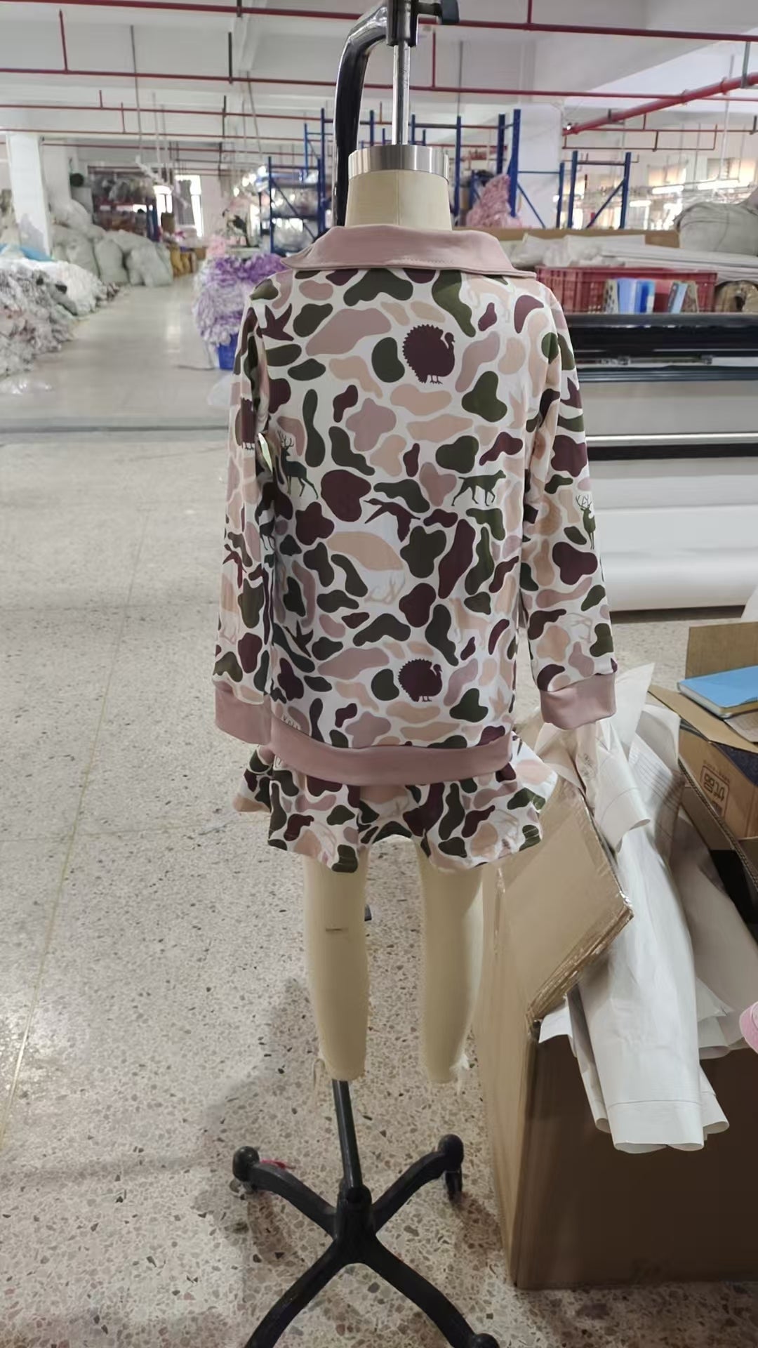 Baby Girls Turkey Dogs Camo Long Sleeve Skirts Shorts Southern Clothes Sets Preorder