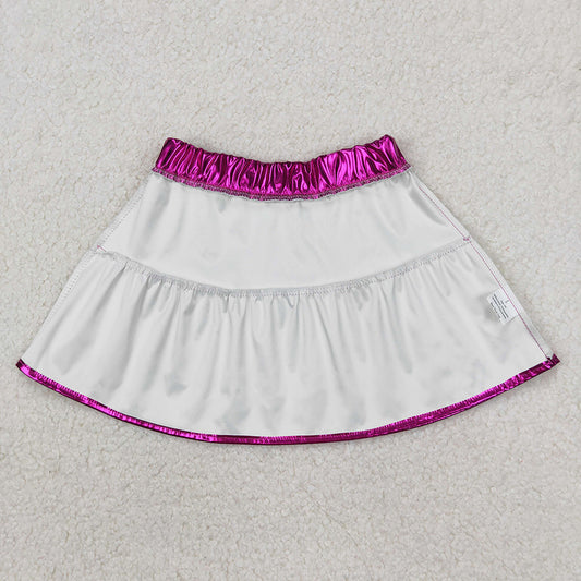 Baby Girls Purple Leather Matellic Skirts