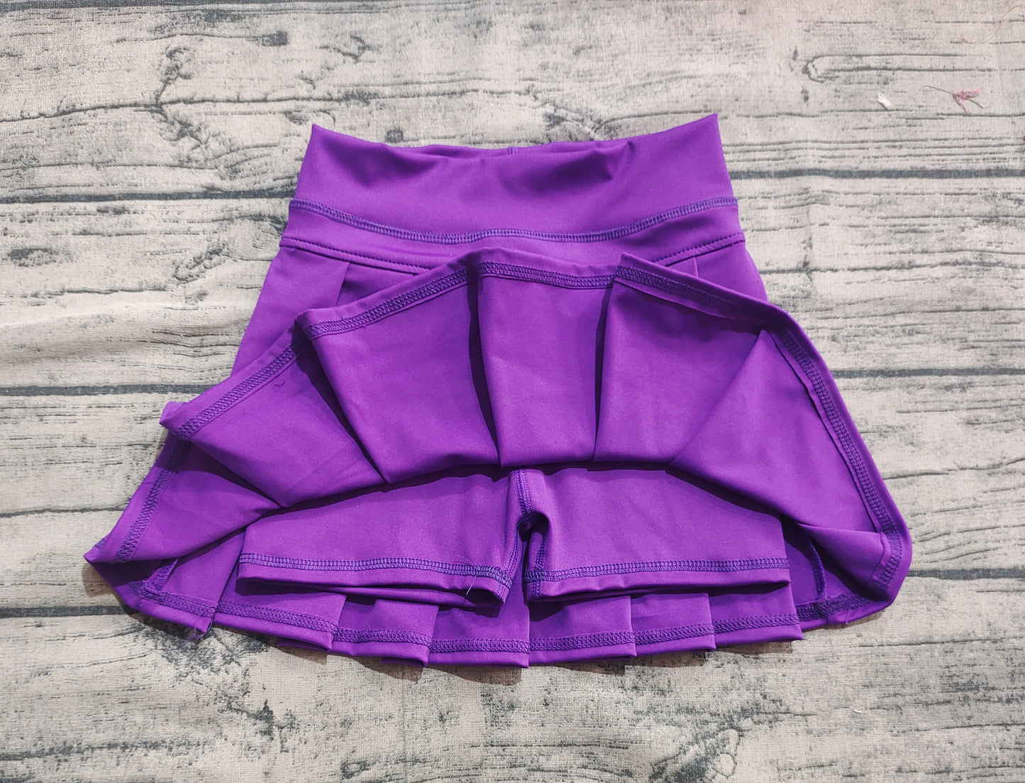 Baby Girls Purple Yoga Pleated Active Wear Skirts