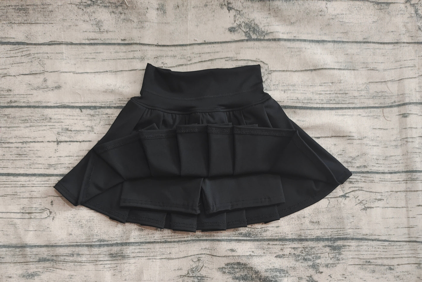 Baby Girls Black Yoga Active Wear Pleated Skirts