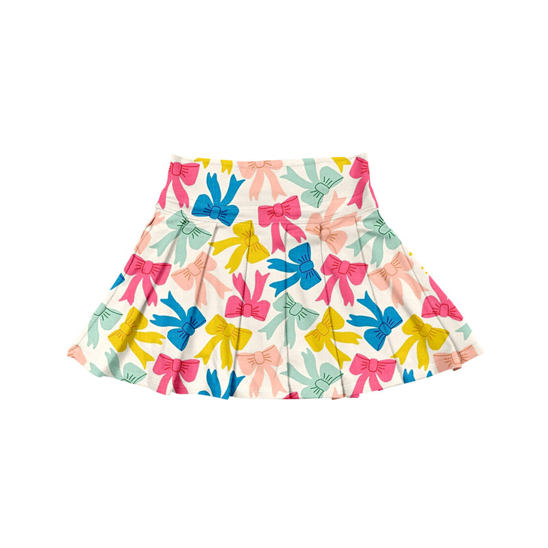 Preorder moq 5 Baby Girls Colorful Bows Skorts Bottom