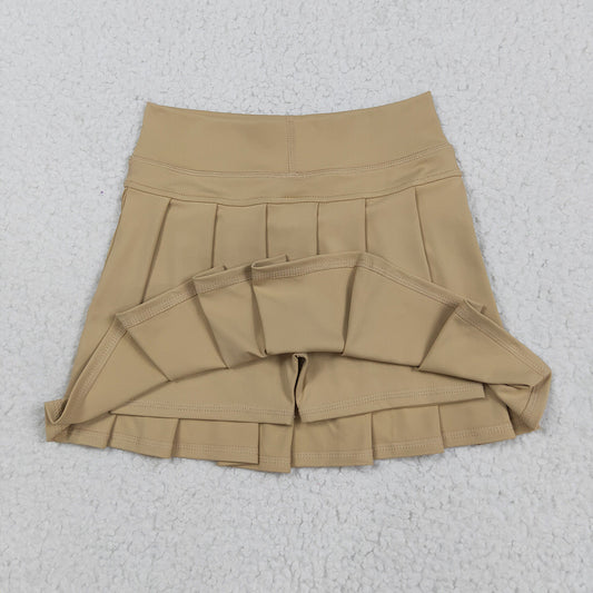 Baby Girls Khaki Yoga Skorts Pleated Skirts Bottom