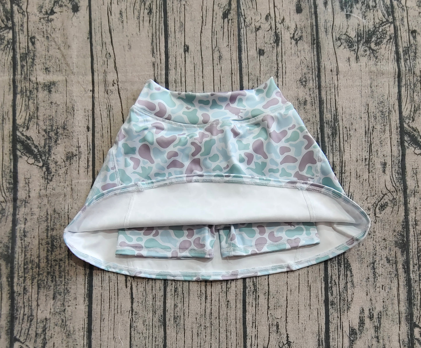 Baby Girls Western Green Camo Yoga Active Skorts Bottom