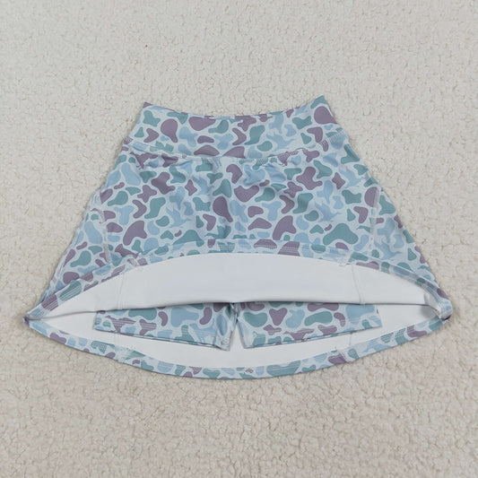 Baby Girls Western Green Camo Yoga Active Skorts Bottom