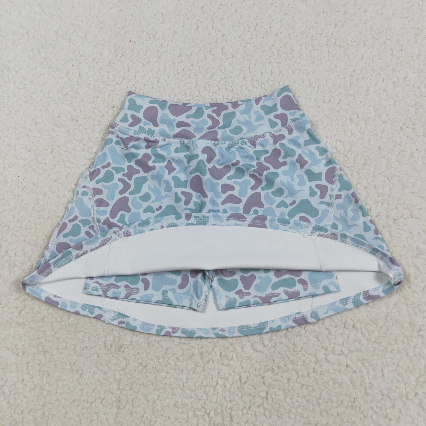 Mama and Me Adult Women Girls Western Green Camo Yoga Active Skirt Shorts Bottoms