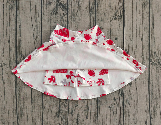 Baby Girls Red Bows Go Team Yoga Skirt Shorts Bottom Preorder