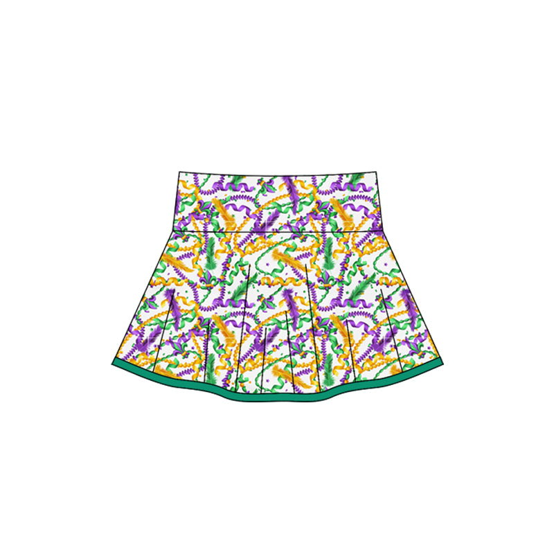 Baby Girls Mardigras Lights Fur Yoga Skirt Shorts Bottom Preorder