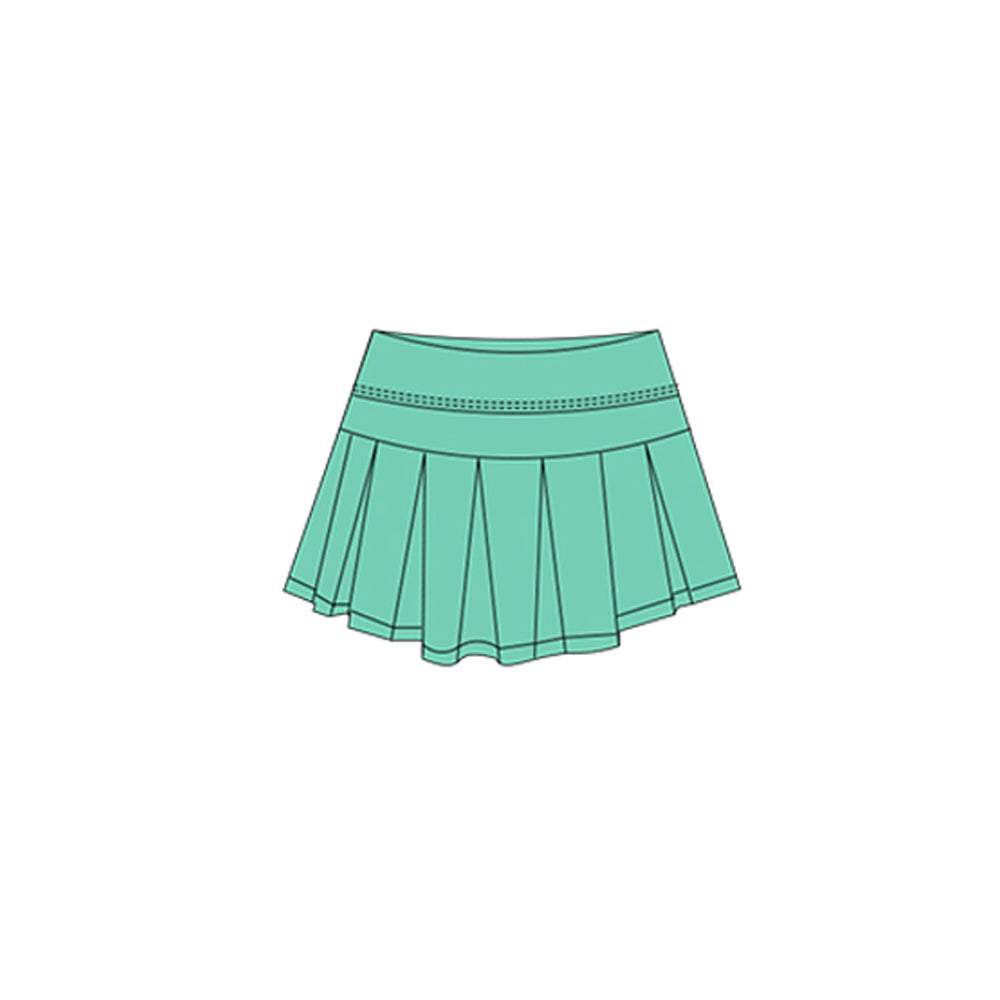 Baby Girls Green Yoga Pleated Skirt Shorts Bottom Preorder