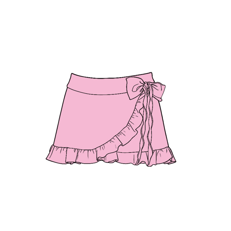 Baby Girls Pink Yoga Ruffle Skirt Shorts Bottoms Preorder