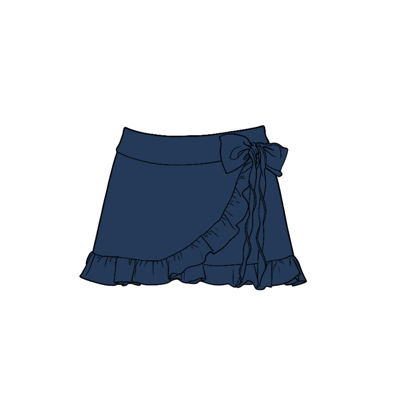 Baby Girls Navy Yoga Ruffle Skirt Shorts Bottoms Preorder