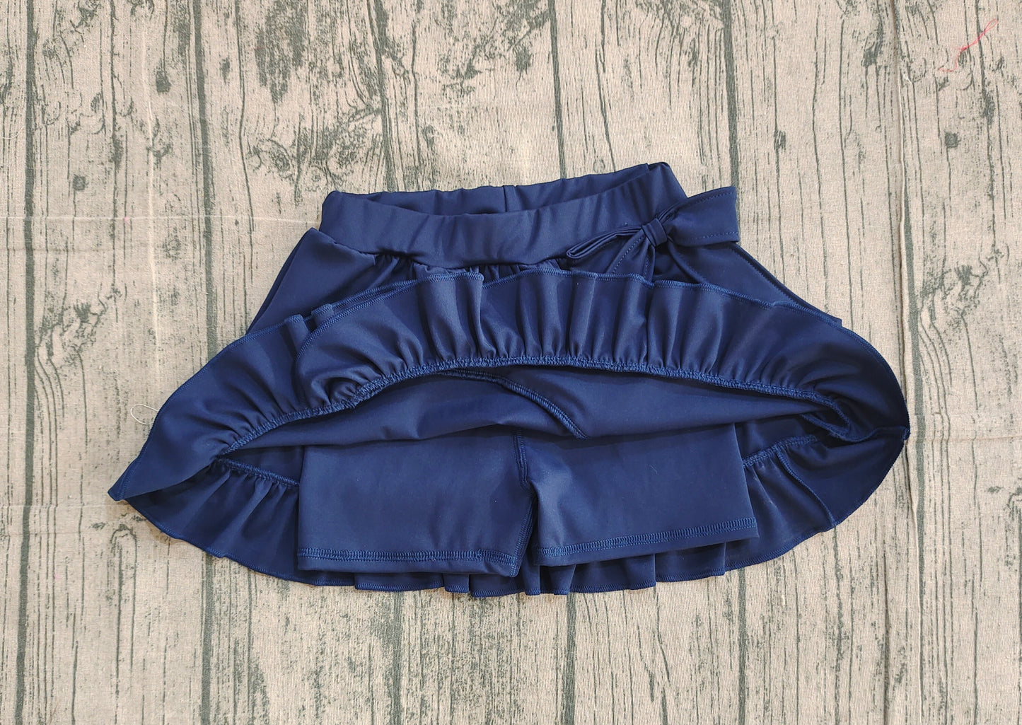 Baby Girls Navy Yoga Active Ruffle Skirt Shorts Bottoms