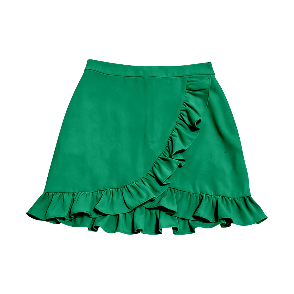 Baby Girls Dark Green Yoga Active Ruffle Skirt Shorts Bottom Preorder