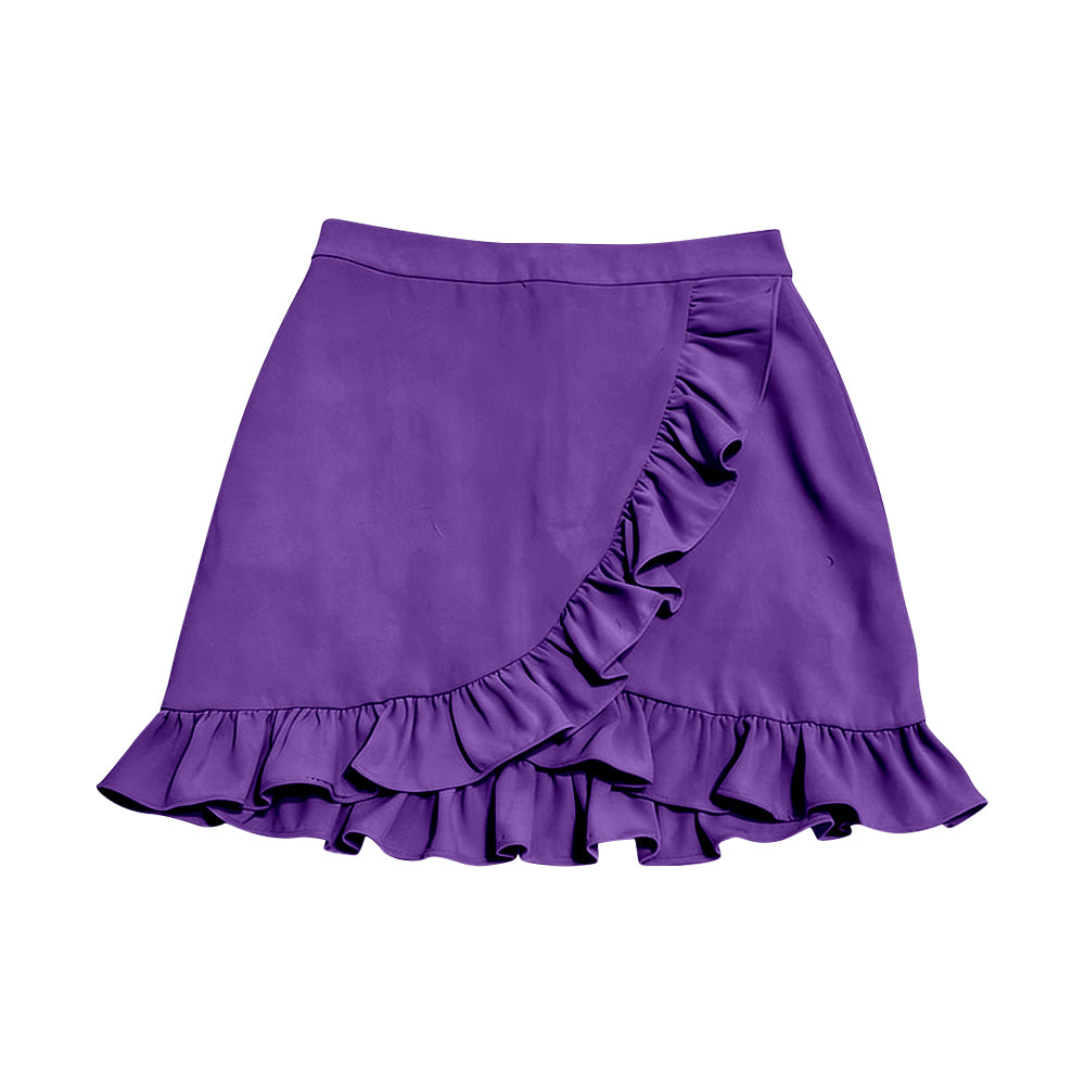 Baby Girls Purple Yoga Active Ruffle Skirt Shorts Bottom Preorder