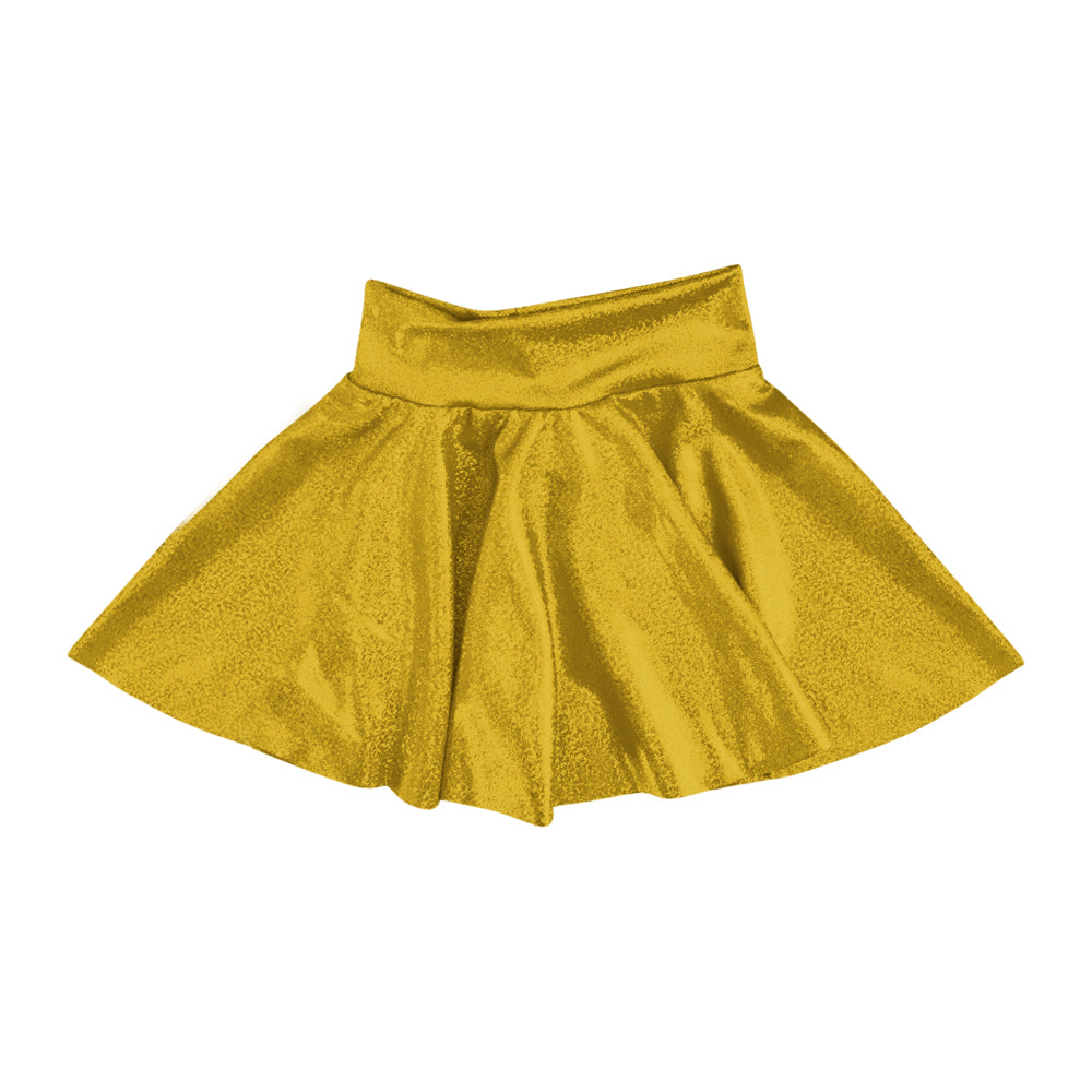 Baby Girls Gold Leather Skirt Shorts Bottom Preorder