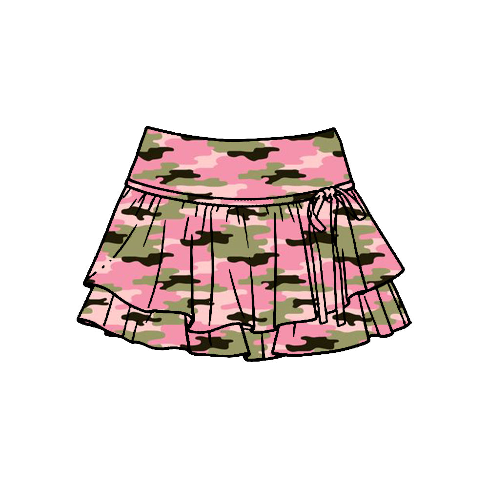 Baby Girls Southern Camo Yoga Active Skirt Shorts Bottom Preorder
