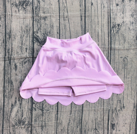 Baby Girls Pink Scallop Yoga Active Skirt Shorts Bottom Preorder