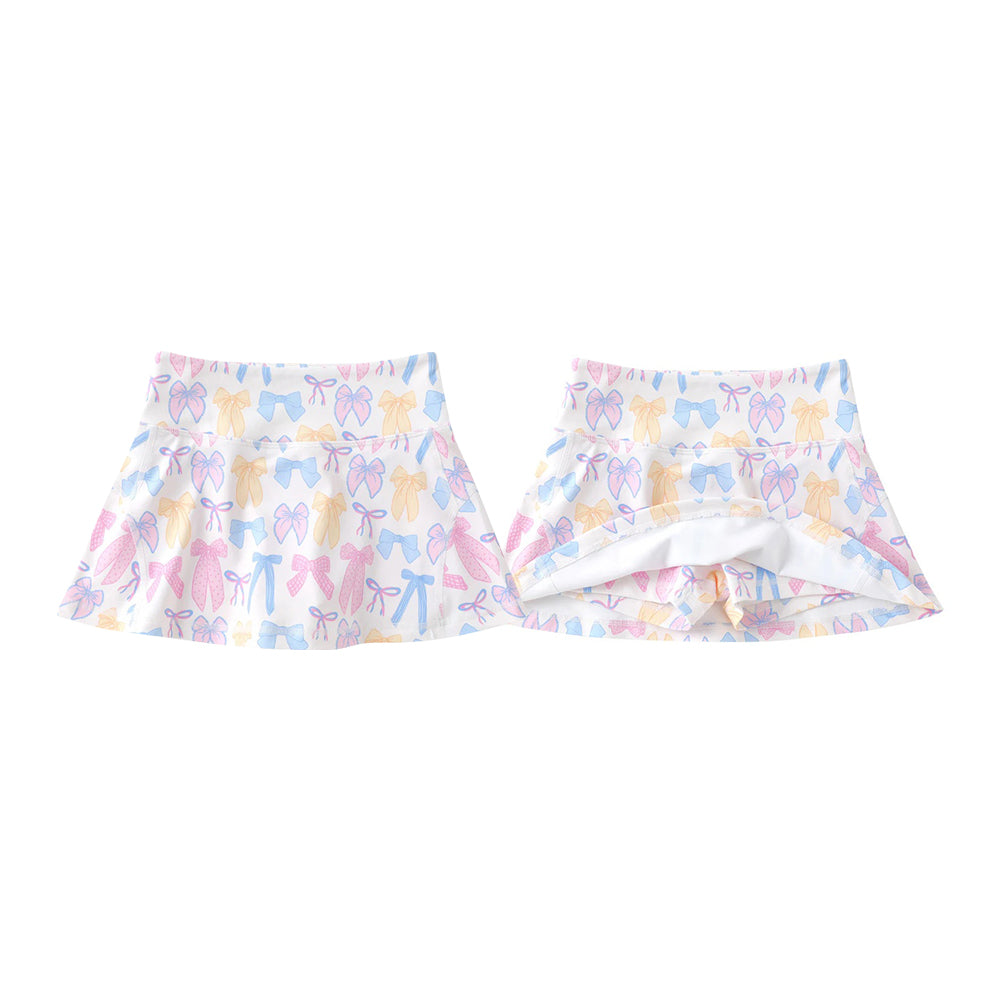 Baby Girls Colorful Bows Yoga Active Skirt Shorts Bottom Preorder