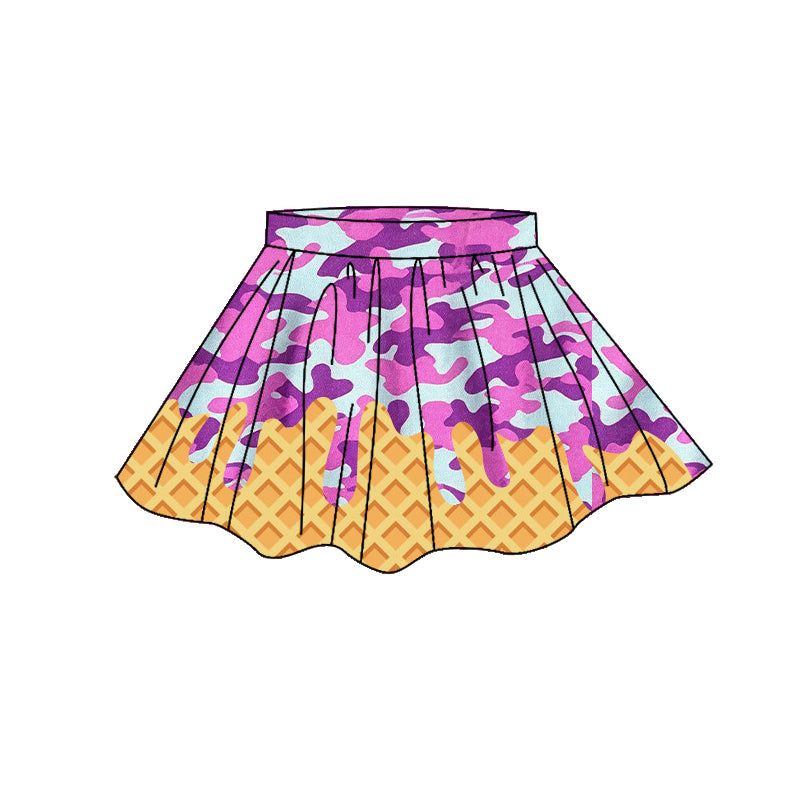 Baby Girls Southern Pink Camo Drip Yoga Active Skirt Shorts Bottom Preorder