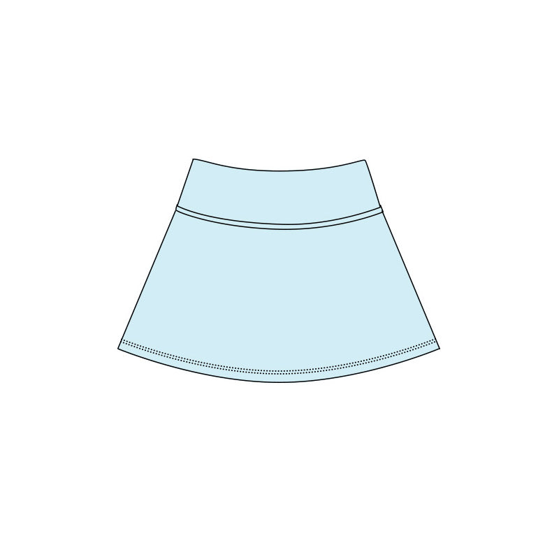 Baby Girls Light Blue Yoga Active Skirt Shorts Bottom Preorder