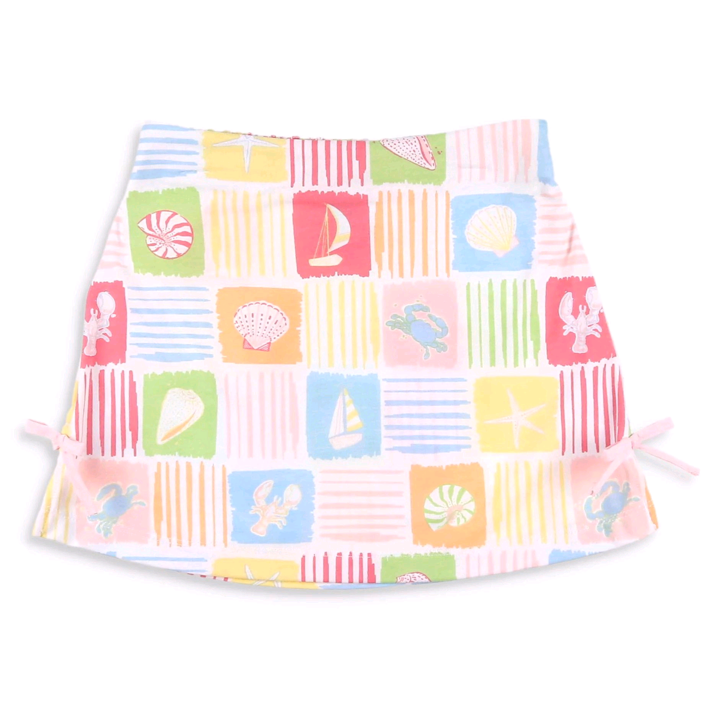Baby Girls Colorful Checked Beach Skirt Shorts Bottom Preorder