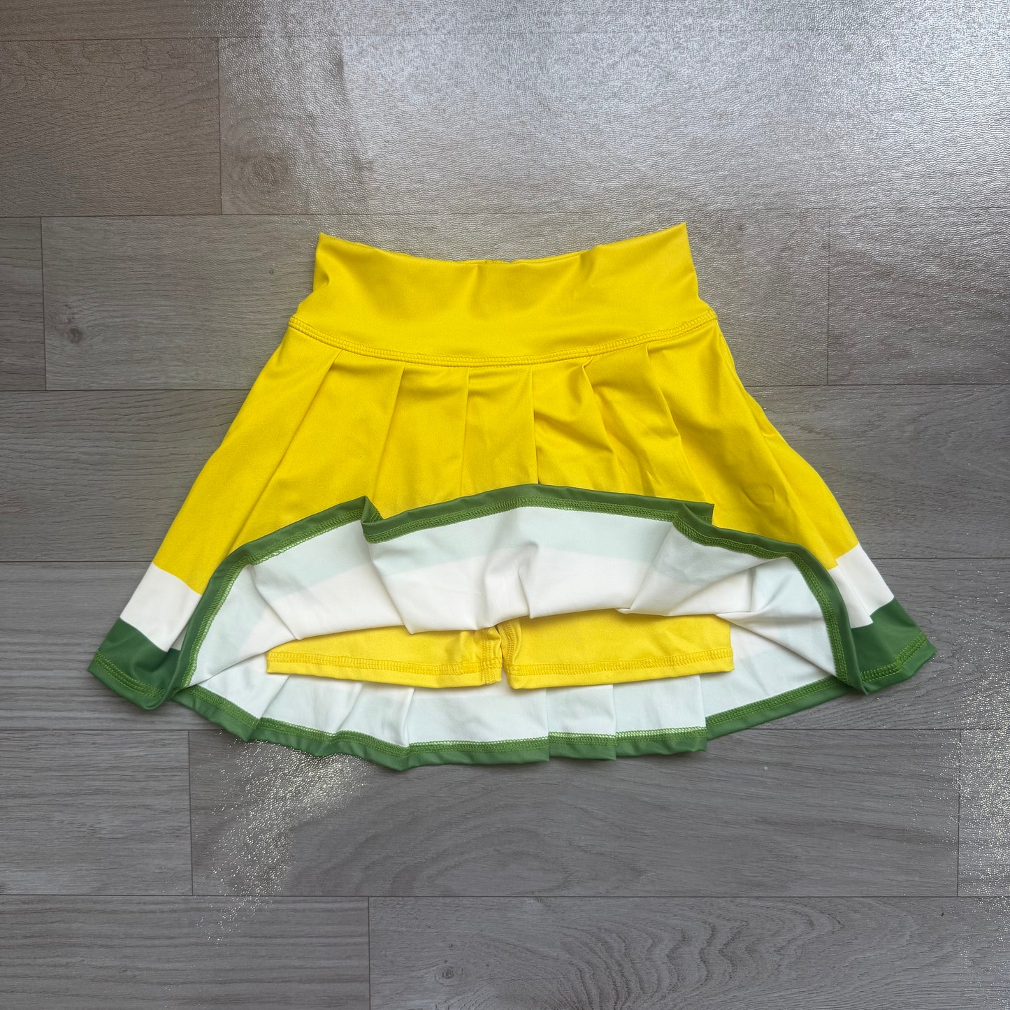 Baby Girls Yellow Green White Yoga Active Pleated Skirt Short Bottoms