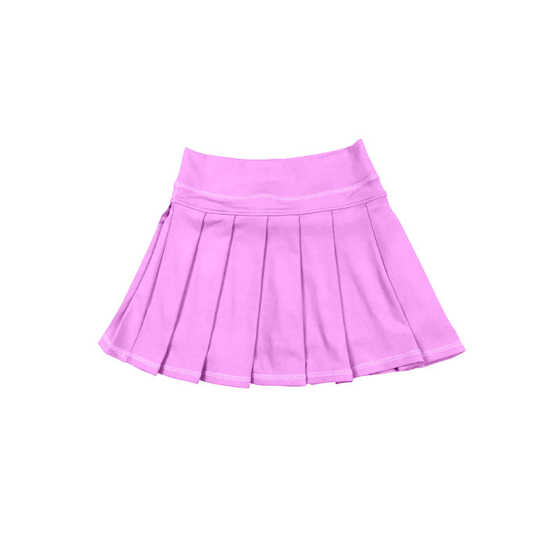 Preorder moq 5 Baby Girls Light magenta Yoga Active Pleated Shirt Shorts Bottom