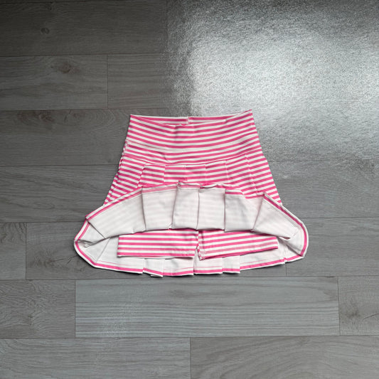 Baby Girls Pink Stripe Yoga Active Pleated Skirt Shorts Bottom Preorder