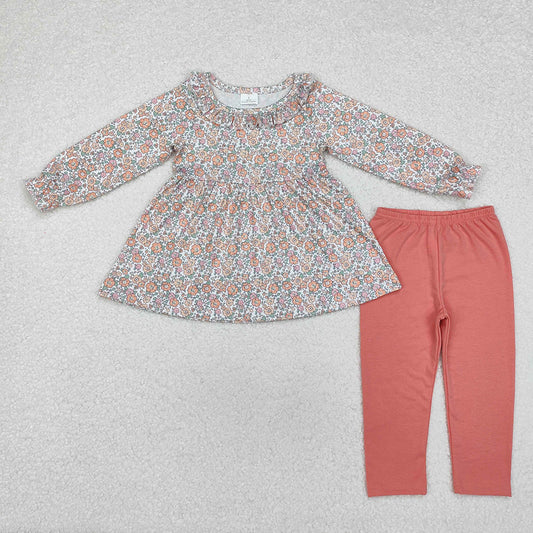 Baby Girls Pink Flowers Tunic Top Legging Clothes Sets
