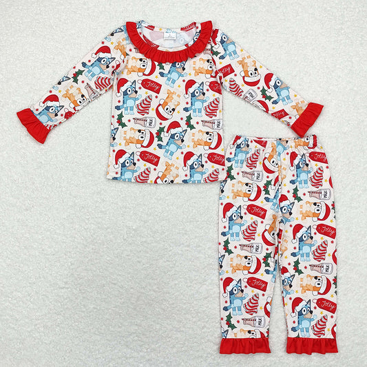 Sibling Baby Kids Dogs Christmas Tree Cake Rompers Pajamas Clothes Sets