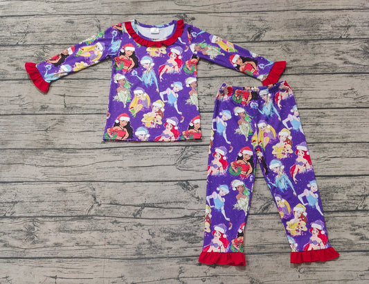 Baby Girls Christmas Princess Shirt Pajamas Clothes Sets