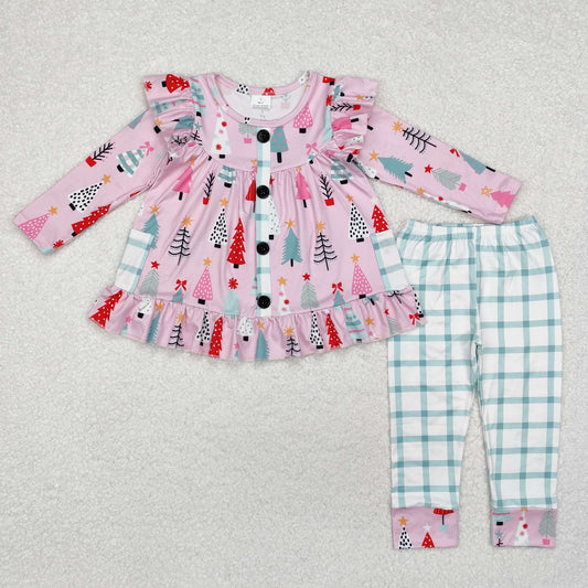 Sibling Baby Boys Christmas Trees Candy Cane Bows Tunic Legging Pant Clothes Sets