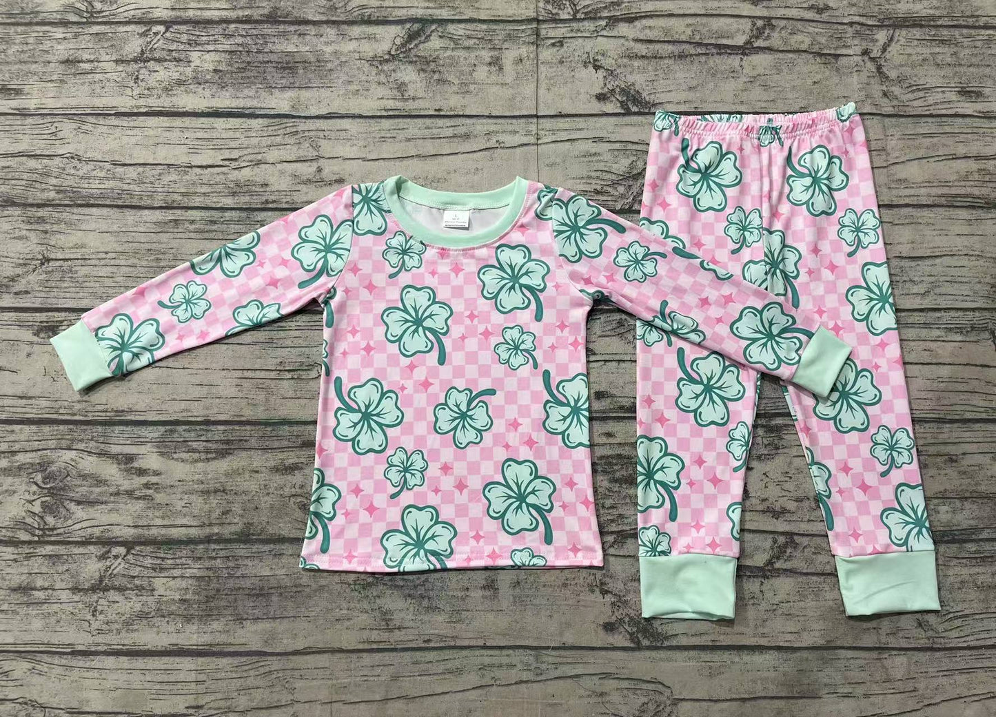 Baby Girls St Patrick Quatrefoil Shirts Pants Pajamas Clothes Sets