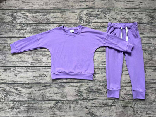Baby Girls Lavender Shirt Pants Sports Clothes Sets