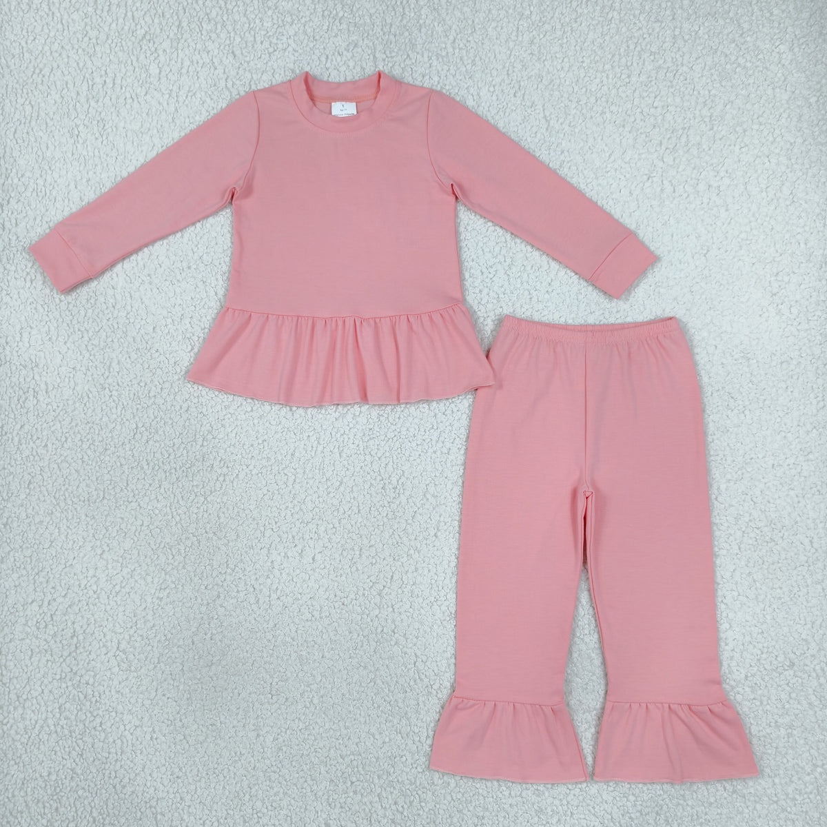 Sibling Baby Girls Long Sleeve Tunic Ruffle Pant Cotton Clothes Sets