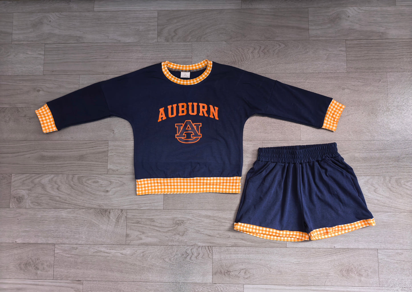 Baby Boys Vinyl AU Long Sleeve Top Pockets Short Team Clothes Set Preorder