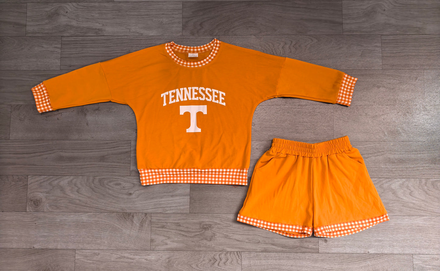 Baby Boys Vinyl Tennessee Long Sleeve Top Short Team Clothes Set Preorder