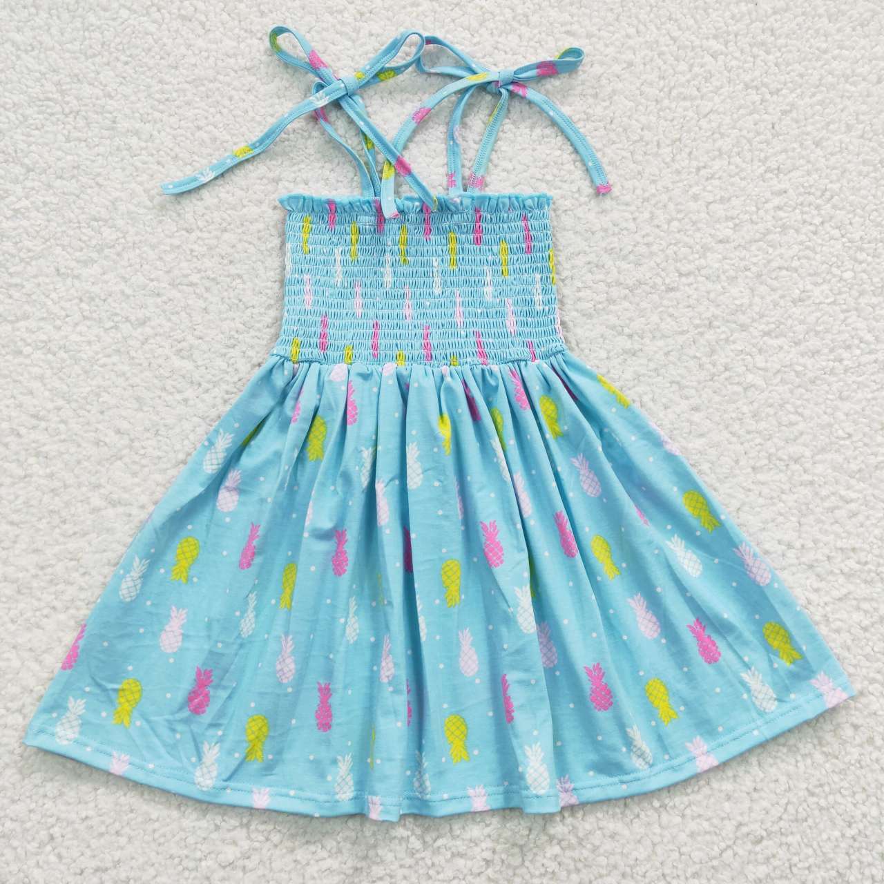 Sibling Baby Girls Strap Colorful Floral Print Knee Length Dresses
