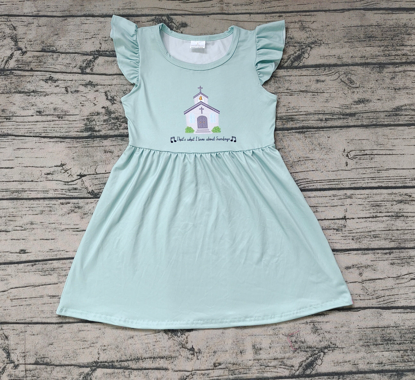 Baby Girls Church Flutter Sleeve Knee Length Dresses