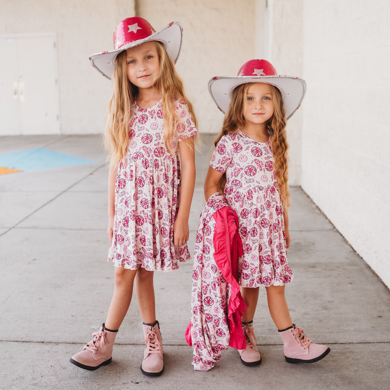 Baby Girls Disco Boots Western Knee Length Dresses Preorder