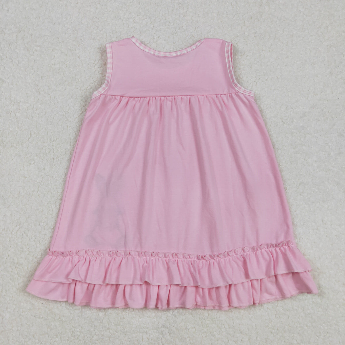 Sibling Baby Kids Embroidery Stripe Rabbits Easter Ruffle Knee Length Dress Shorts Romper