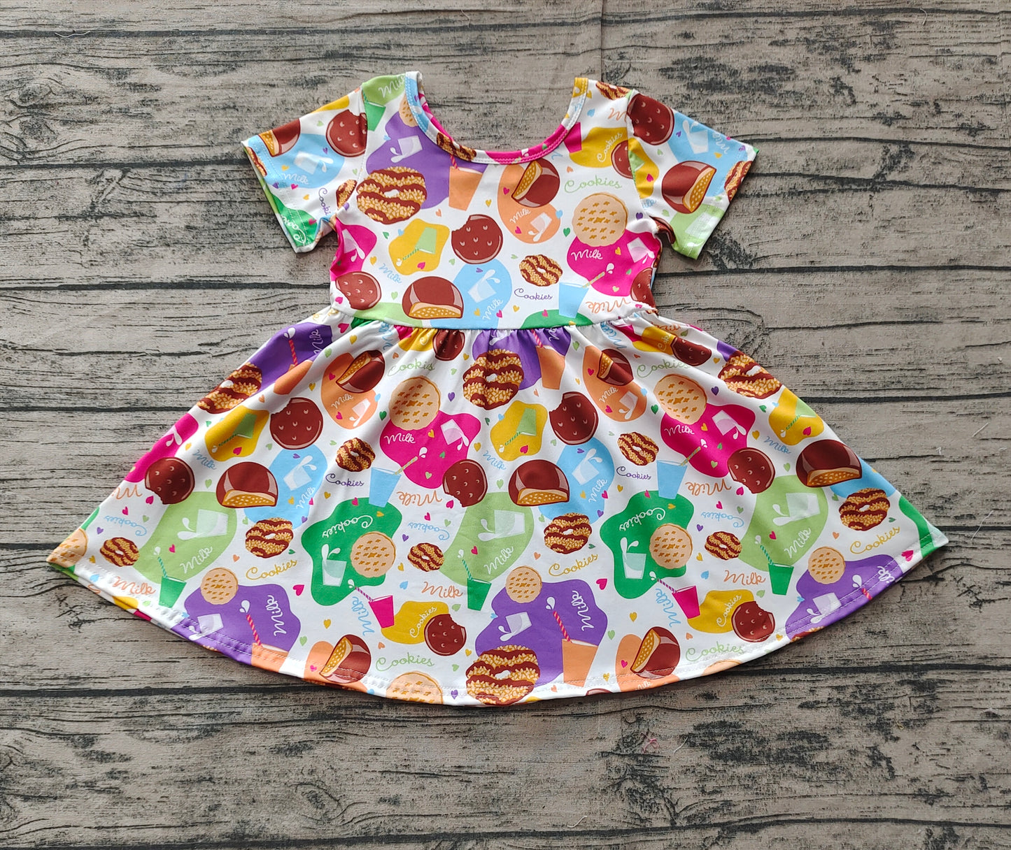 Baby Girls Cookie Short Sleeve Knee Length Dresses
