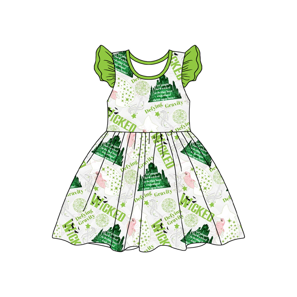 Baby Girls Green Princess Pearl Knee Length Dresses Preorder