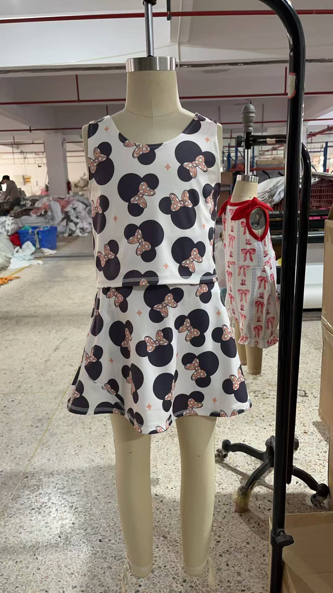 Baby Girls Cartoon Mouse Top Skort Clothes Sets