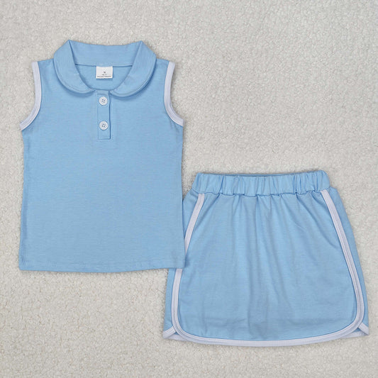 Baby Girls Aqua Pullover Top Sports Shorts Clothes Sets