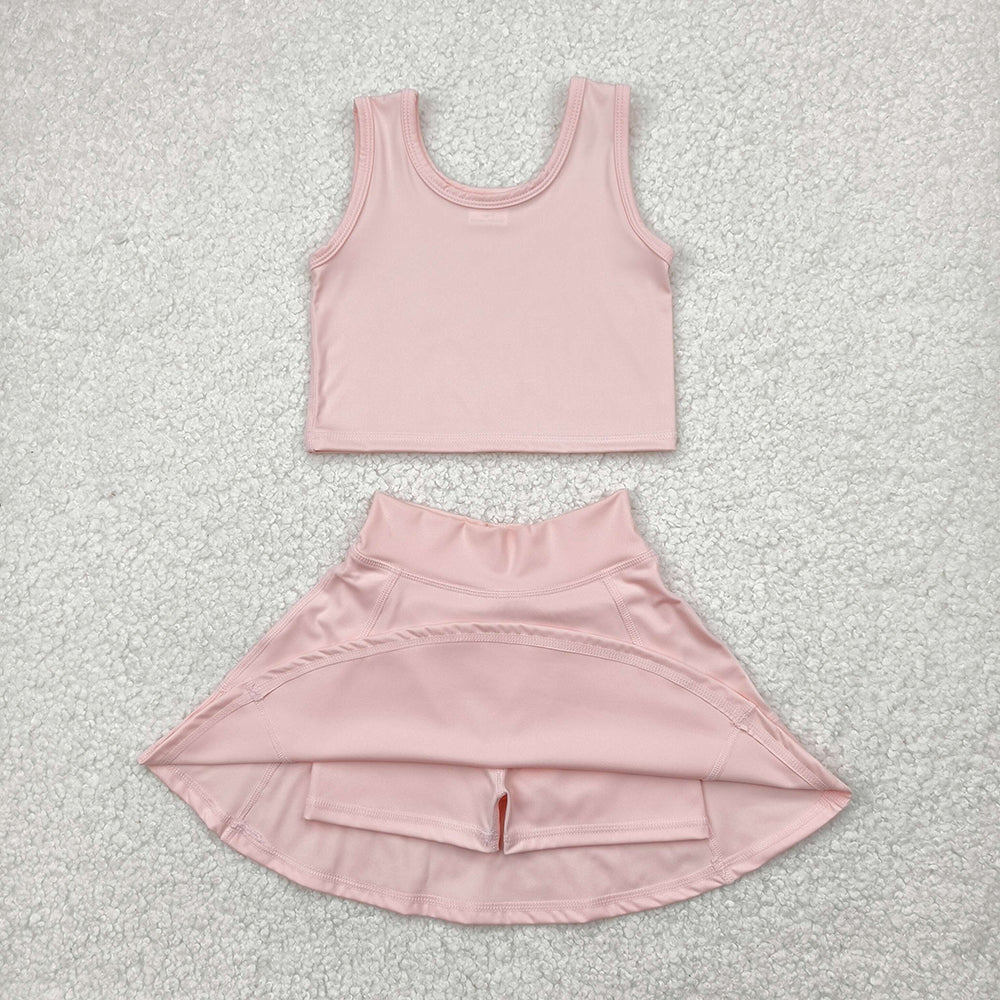 Baby Girls Pink Vest Top Sports Skorts Clothes Sets