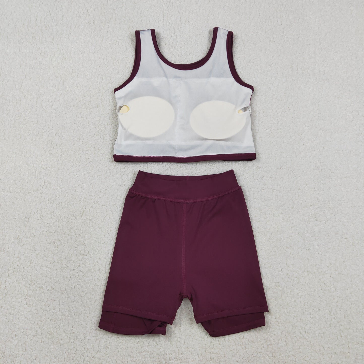 Baby Girls Sleeveless Wine Vests Top Skirt Shorts Yoga Active Clothes Sets
